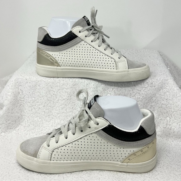 Vintage Havana gray suede with black and gold sneakers. - Picture 3 of 16